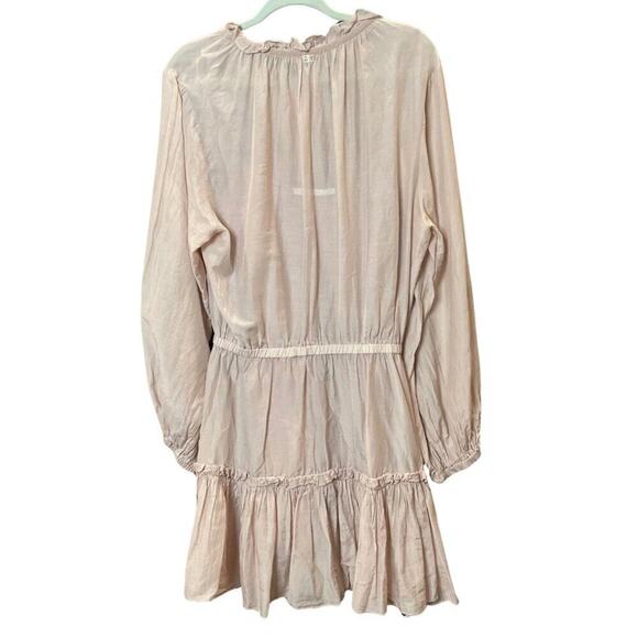 Bird & Knoll Petal Pink Tiered Dress Silk Cotton coquette feminine‎ - Picture 2 of 9